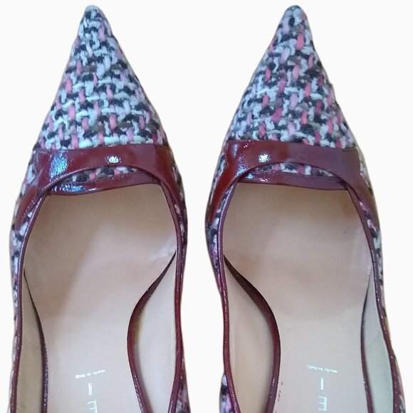 CASADEI TWEED STILETTOS 3 1/2" HEELS POINTED TOE SIZE 8.5 - Picture 9 of 15